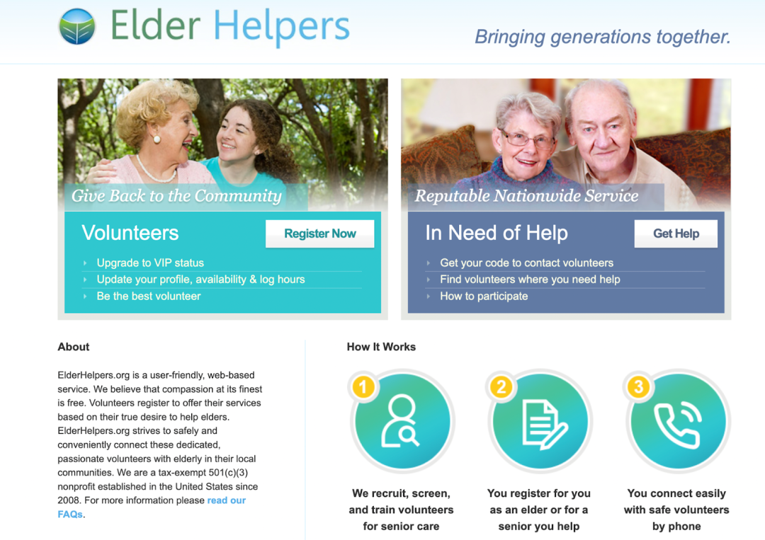 英狮志愿者】ElderHelpers平台招募关怀长者志愿者
